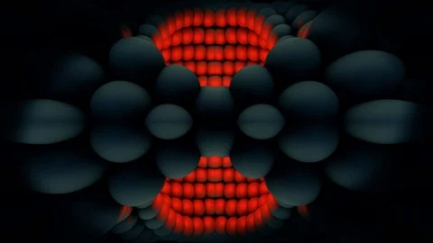 Motion background with moving red and grey spheres Stock Footage 95320851