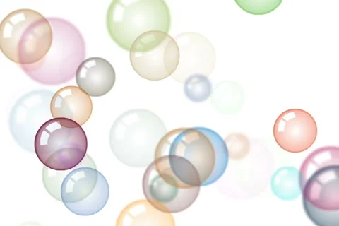 Motion background with moving soap bubbles Vidéo 885891