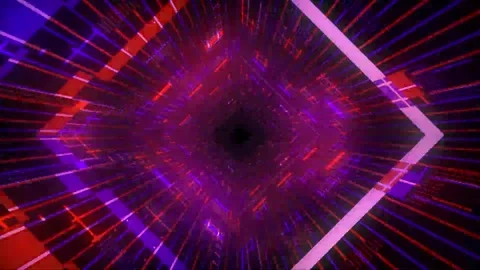 Motion Background  Neon Light Tunnel 3 스톡 동영상 160937989