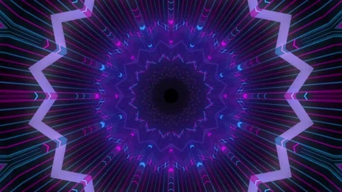 Motion Background  Neon Light Tunnel 4 Stock-Footage 160938003