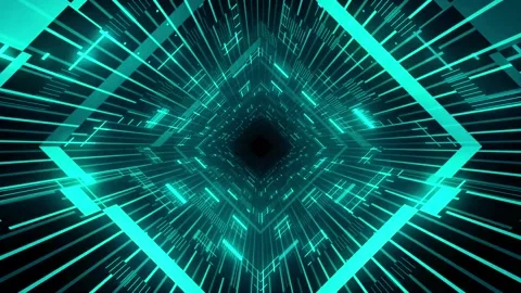 Motion Background  Neon Light Tunnel 2 库存影片 160938041