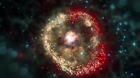 Motion Background Particle Ring Intro Backdrop Stock-Footage 171415314