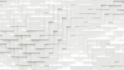 Motion background from random moving cube blocks, seamless loop animation Video stock 131128818