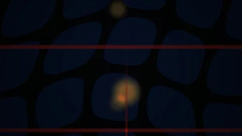 Motion Background with Red Targeting Lines and Glowing Spots for Tech Themes Stock Footage 343730434