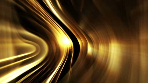 Motion background is seamlessly looped and shows moving golden lines Stock Footage 160661269