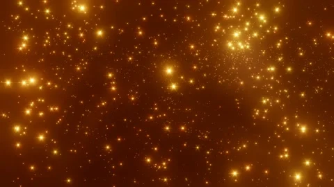 Motion background shining golden particles. Shimmering Glittering Particles Stock Footage 161254986