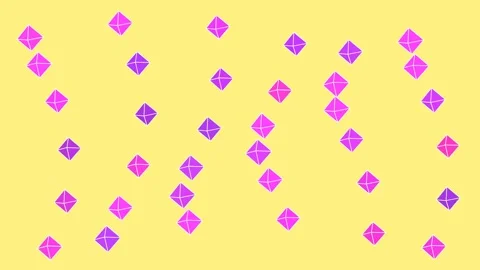Motion background showcasing numerous pink and purple octahedron Stock Footage 339045314