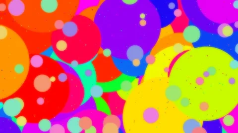 Motion background shows abstract rainbow colors in circles with blends of p.. Stock Footage 324853227