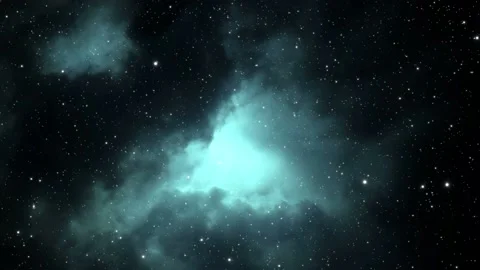 Motion background shows a scenery in outer space with glowing light particles Stock Footage 160672484