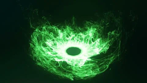 Motion background with sparks explosion and magic dust trail in circle flow Illustrazione stock