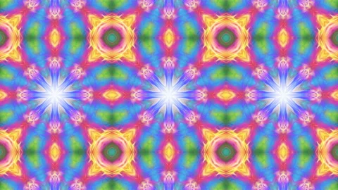 Motion background with symmetrical abstraction in vibrant shifting designs. Stock Footage 336169433