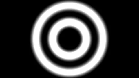Motion background with two expanding-collapsing circles Stock Footage 300798072