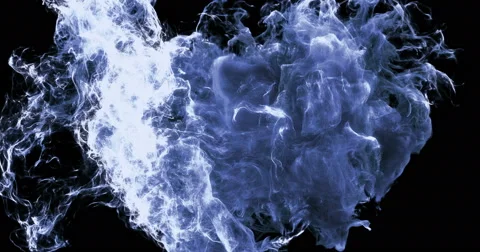 Motion Background VJ Loop - Blue Particles 4k + Matte Stock Footage 62437934