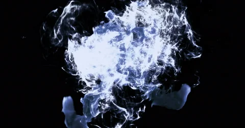 Motion Background VJ Loop - Blue Particles 4k + Matte Stock Footage 62438038