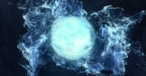 Motion Background VJ Loop - Blue Lens Sphere Blue Particles 4k Stock Footage 67387606