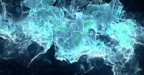 Motion Background VJ Loop - Cyan Greenish Blue Particles 4k Stock Footage 68081540