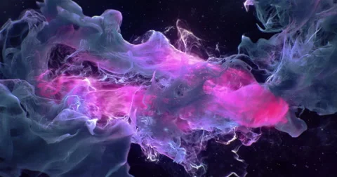 Motion Background VJ Loop - Dark Purple Pink Particles 4k Stock Footage 68081449