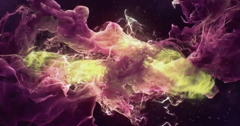 Motion Background VJ Loop - Dark Pink Coral Yellow Particles 4k Stock Footage 68081569