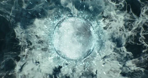 Motion Background VJ Loop - Lens Sphere Grey Noire Particles 4k Video stock 68081336