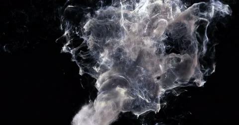 Motion Background VJ Loop - Noire Smoke Particles 4k + Matte Stock Footage 62434544