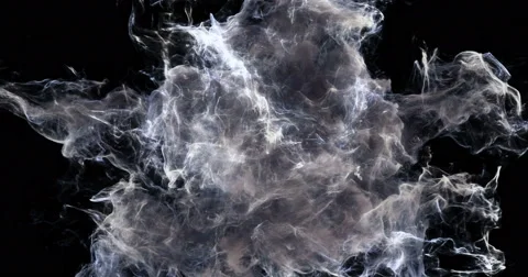Motion Background VJ Loop - Noire Smoke Particles 4k + Matte Stock Footage 62436978
