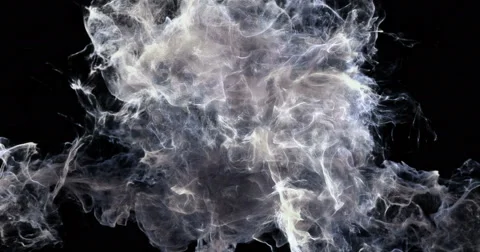 Motion Background VJ Loop - Noire Smoke Particles 4k + Matte Stock Footage 62438064