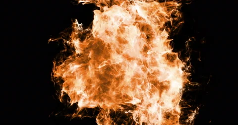 Motion Background VJ Loop - Orange Fire Particles 4k + Matte Stock Footage 62436179