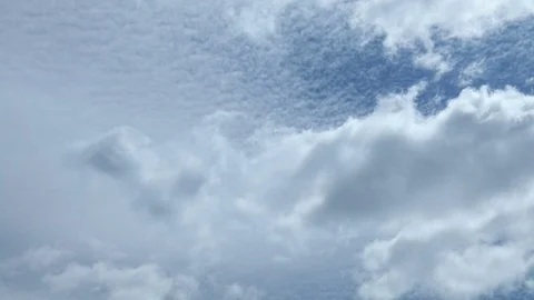 Motion Background. White Clouds Flying On Blue Sky Stock Footage 112059173