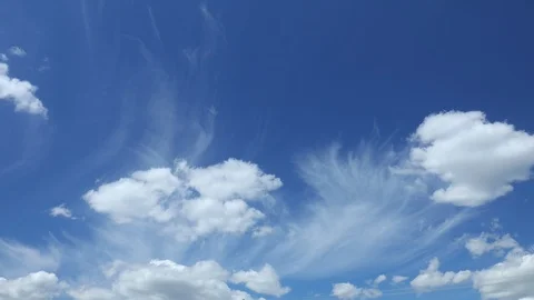 Motion Background. White Clouds Flying On Blue Sky 動画素材 112206683