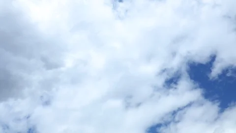 Motion Background. White Clouds Flying On Blue Sky Stock Footage 112206698