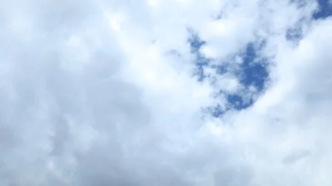 Motion Background. White Clouds Flying On Blue Sky Stock Footage 112207143