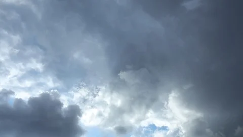 Motion Background. White Clouds Flying On Blue Sky Stock Footage 112207300