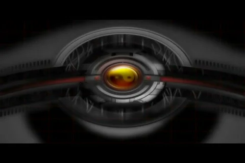 Motion background with ying yang spin Stock Footage 576715