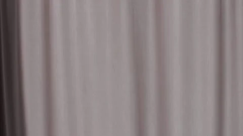Motion beige curtains in the wind Video stock 94261863