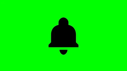 Motion of a Bell Icon in a Video Sequence on Green Screen Background for Di.. Видео 338313866