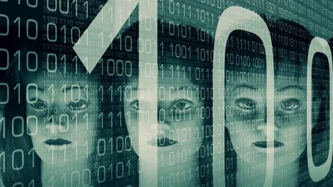 Motion binary cybersecurity code background Stock Footage 73312273