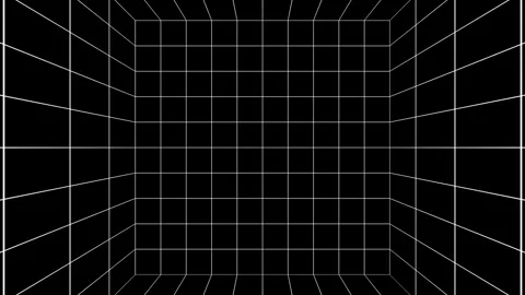 Motion black and white grid Stock Footage 282728661