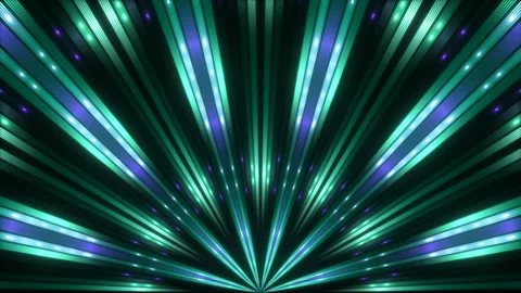 Motion blue and green rays and flashing light, loop Stock Footage 158814186