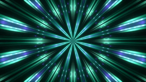 Motion blue and green rays and flashing light, loop Stock Footage 158814222