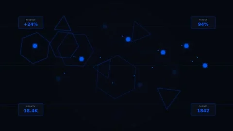 Motion of Blue Lights in Dynamic Pattern for Technology and Digital Concept. Stock Footage 342763322