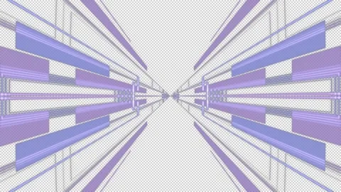 Motion blue shapes on transparent background, alpha channel, loop Stock Footage 138516654