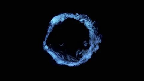 Motion of blue smoke circle Stock Footage 123758728