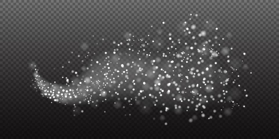 Motion blur bokeh trail with dynamic sparkle swirl for action overlay or energy イラスト素材