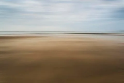 Motion blur effect landscape beach in summer Stock Illustration