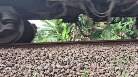 Motion blur of heavy steel train wheels and bogie 스톡 동영상 341177706