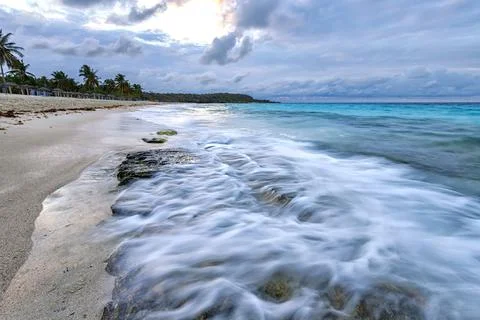Motion blur ocean waves Stock Photos