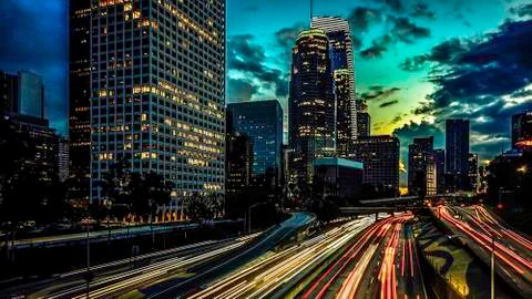 Motion blur traffic Stock Photos