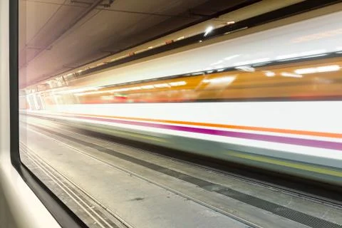 Motion blur train Stock Photos