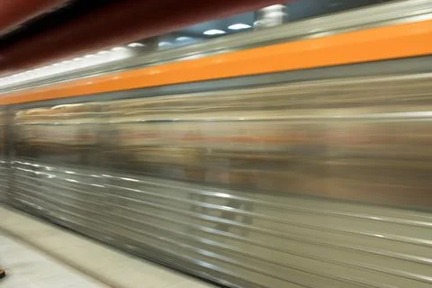 Motion blur of a train Stock Photos