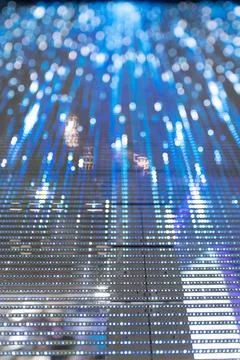Motion blurred flash light of data and information transfer concept created with Stock Photos